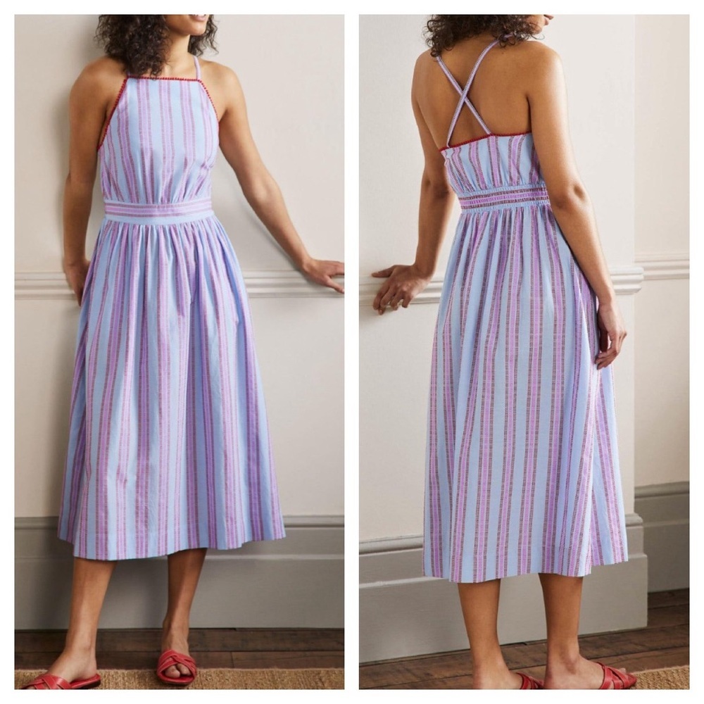 BODEN Halterneck Midi Dress 10P